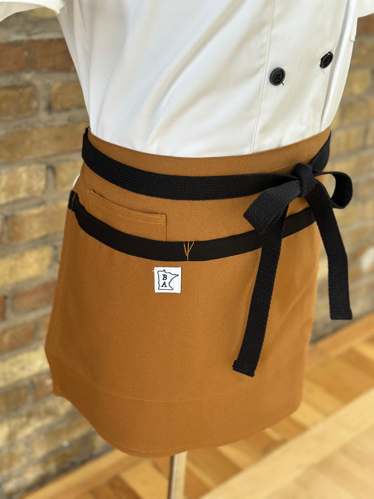 Caramel/Black Waist Apron