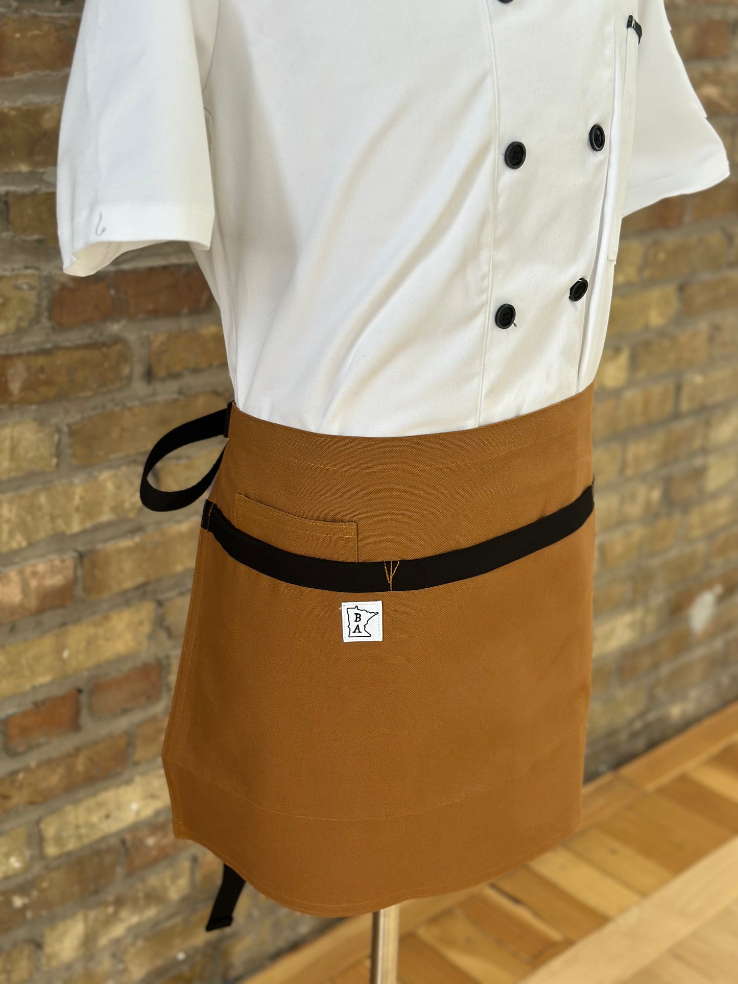 Caramel/Black Waist Apron
