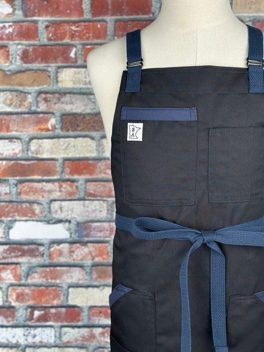 Black with Navy