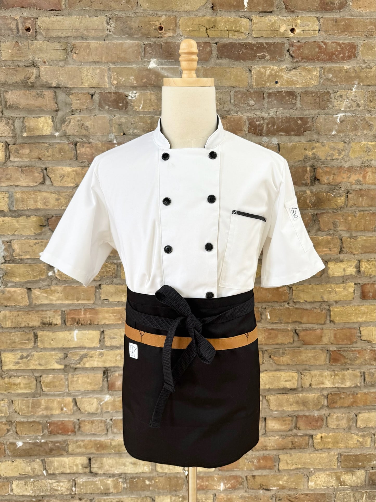 Black & Tan- waist aprons