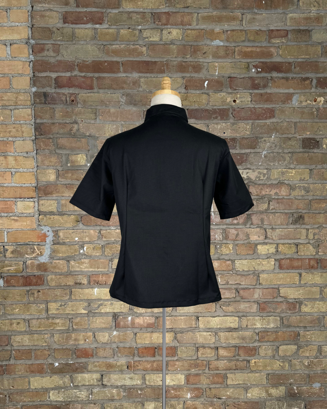 Black with Olive Chef Coat Women's