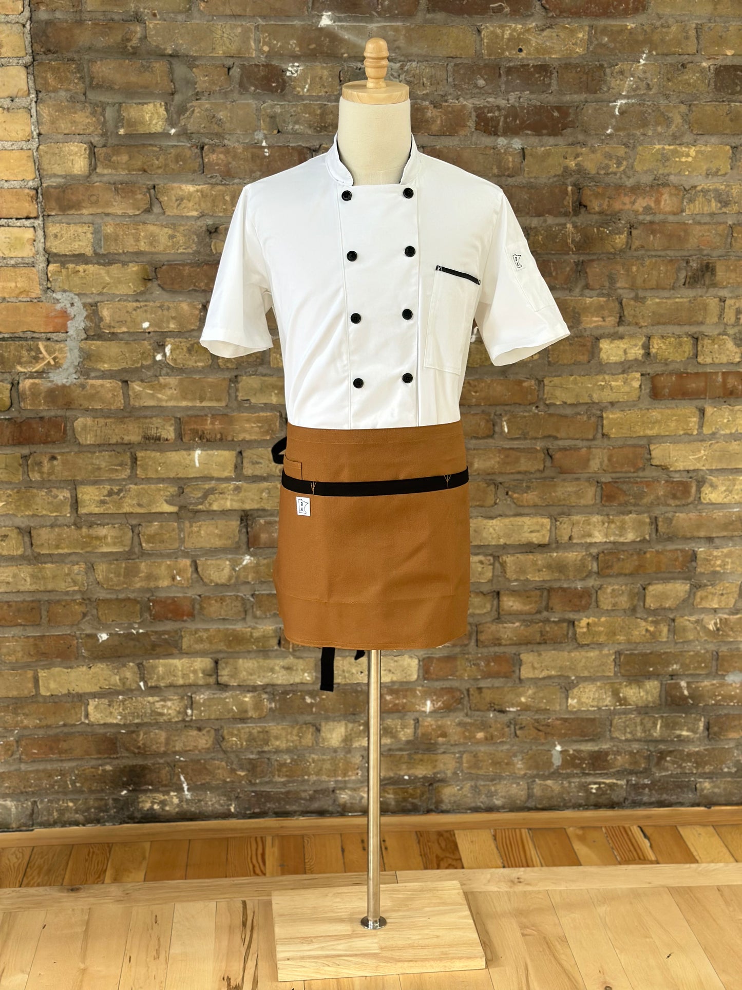 Caramel/Black Waist Apron