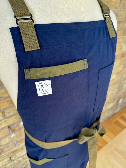 Olive on Navy
