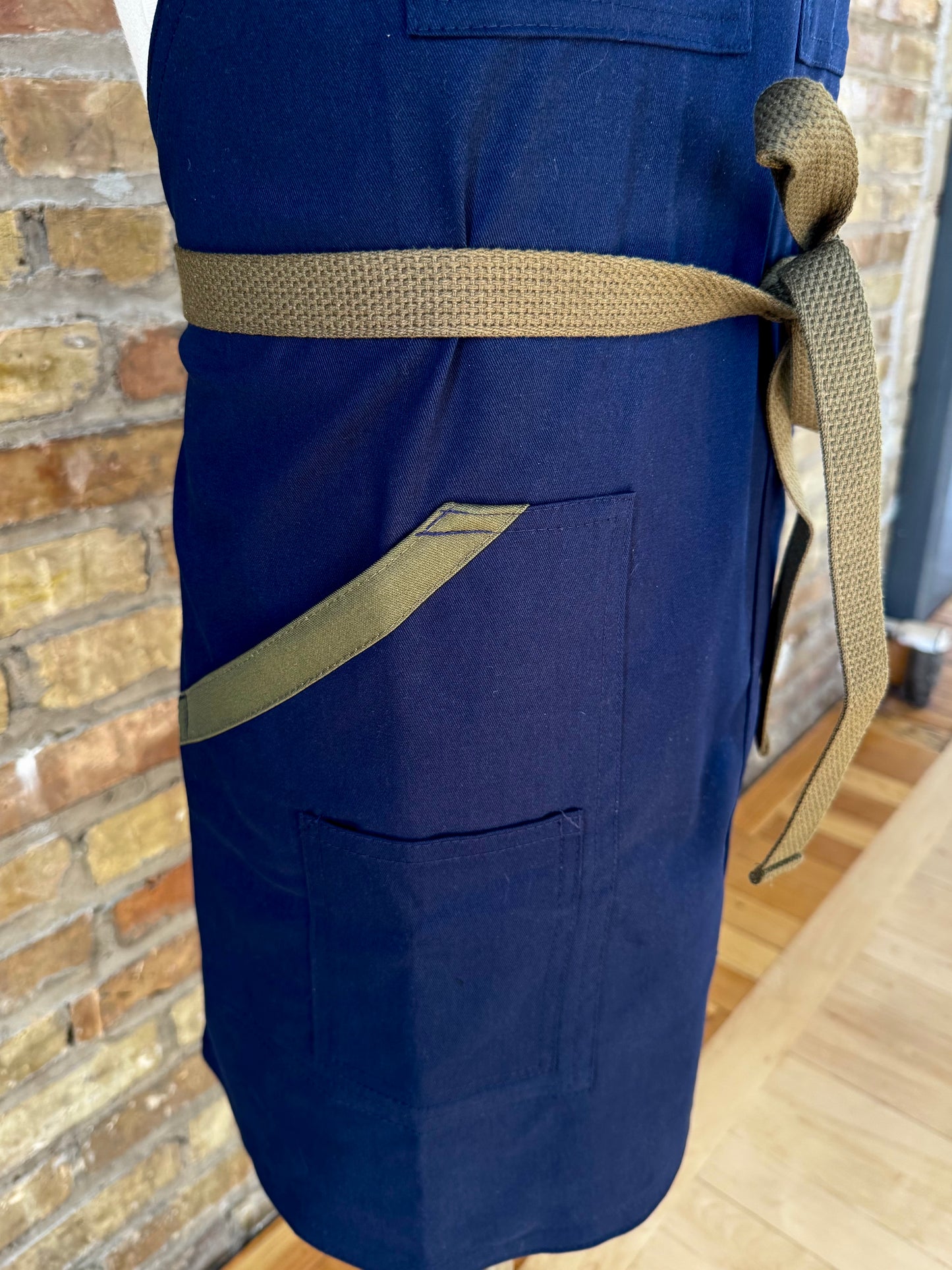Olive on Navy