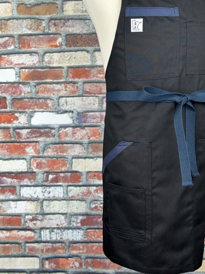 Black with Navy