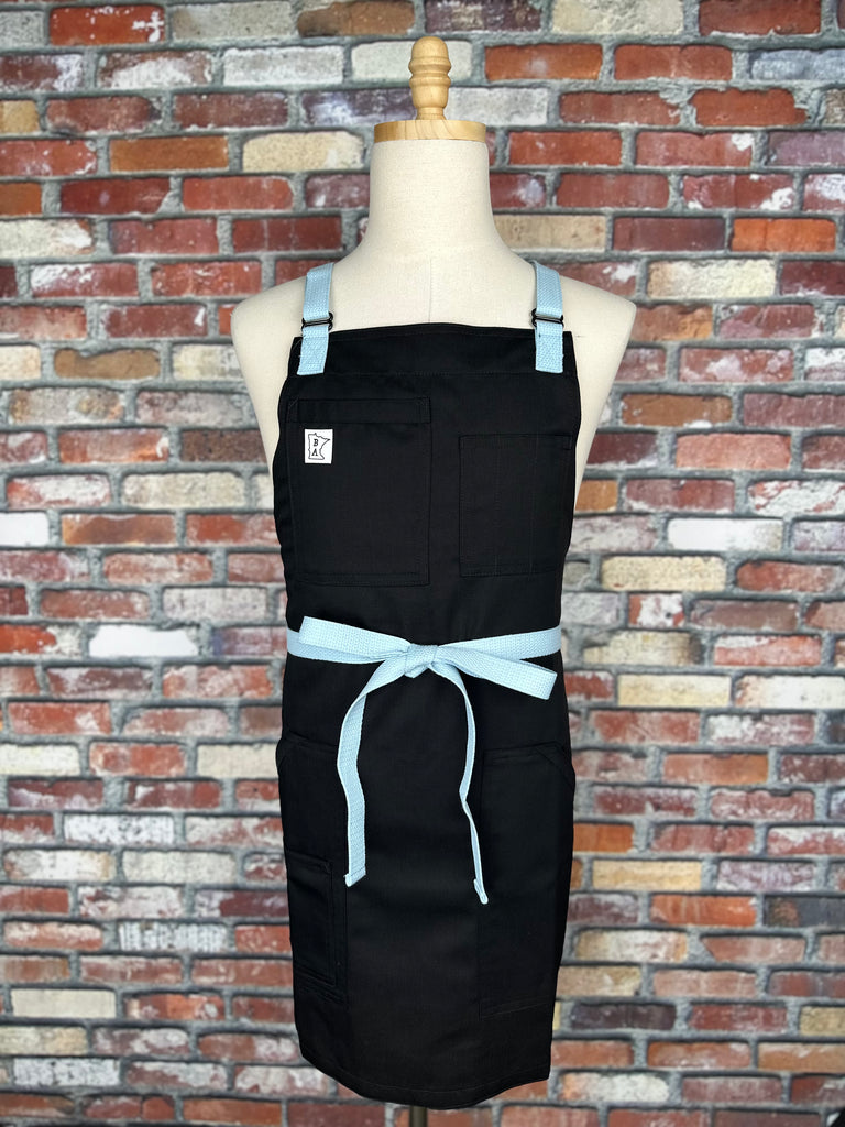 Black with Powder Blue