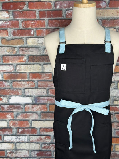 Black with Powder Blue