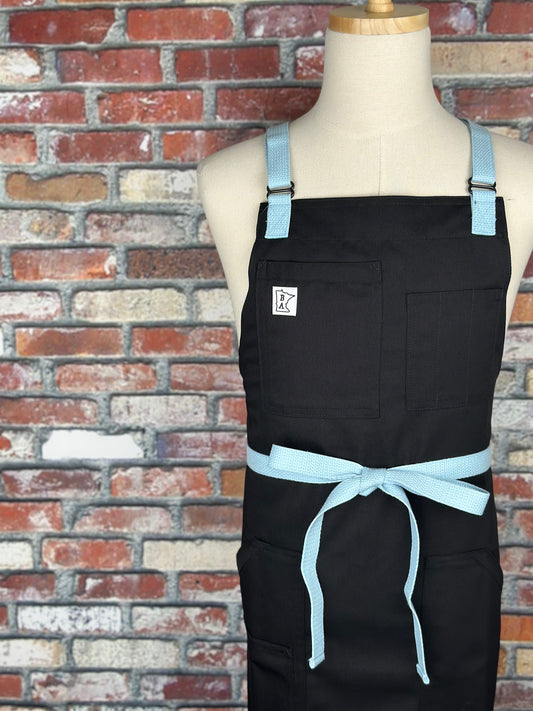 Black with Powder Blue