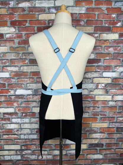Black with Powder Blue