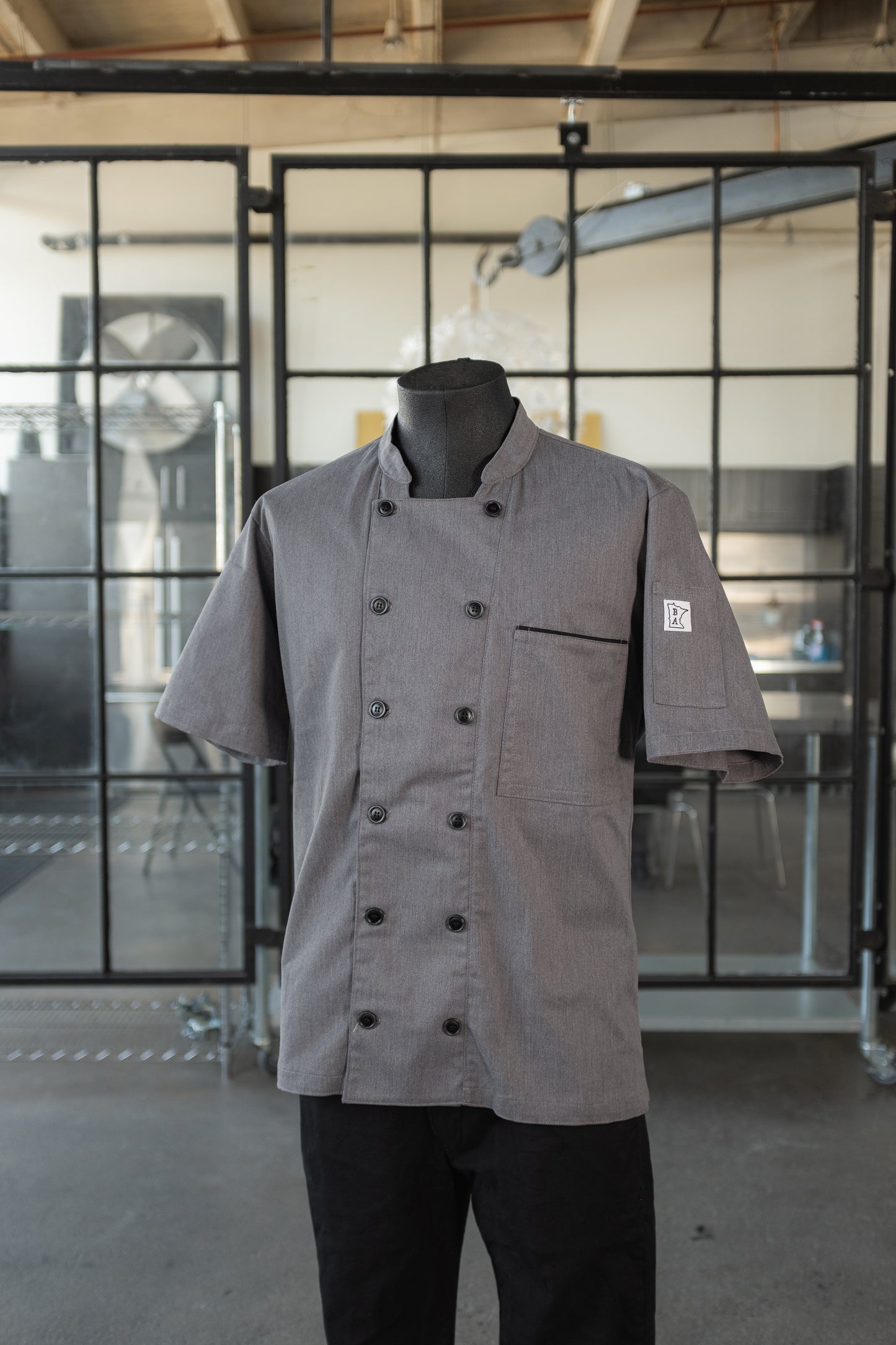 Men's Coat Heather Grey w/ Black Trim